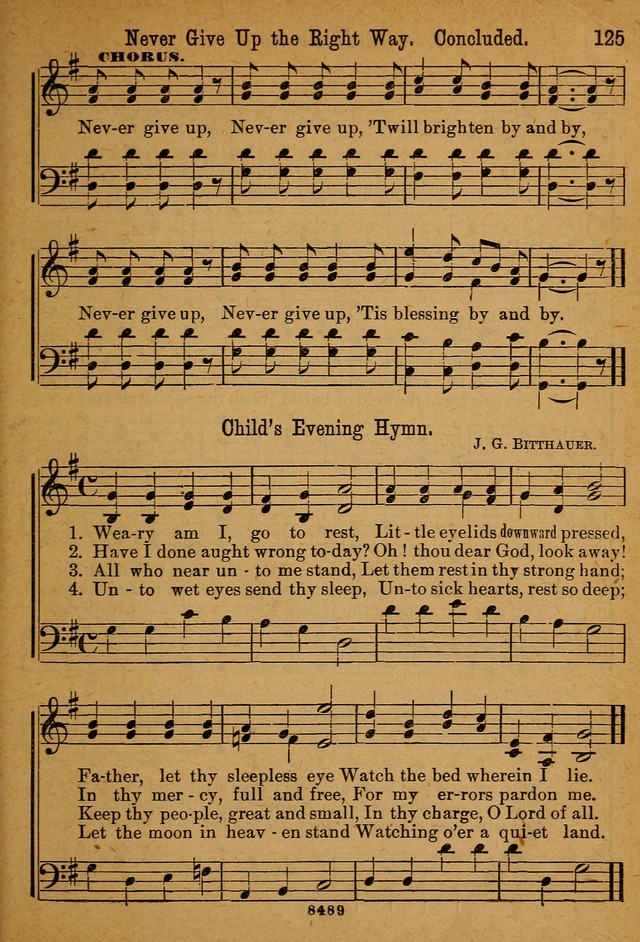 Little Sacred Songs: for Little Singers of the primary department of the Sunday school, and for Kindergartens and the home page 125