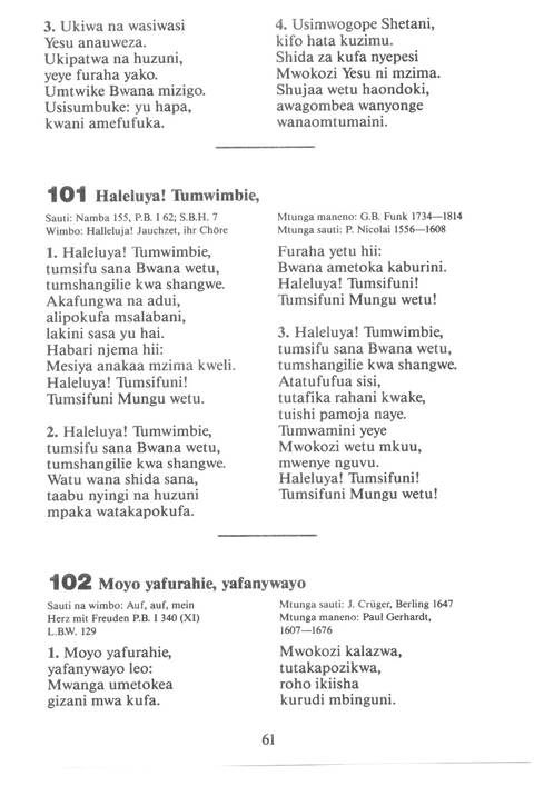 Mwimbieni Bwana: msifuni Mungu, mfalme wa mbingu na nchi! page 51