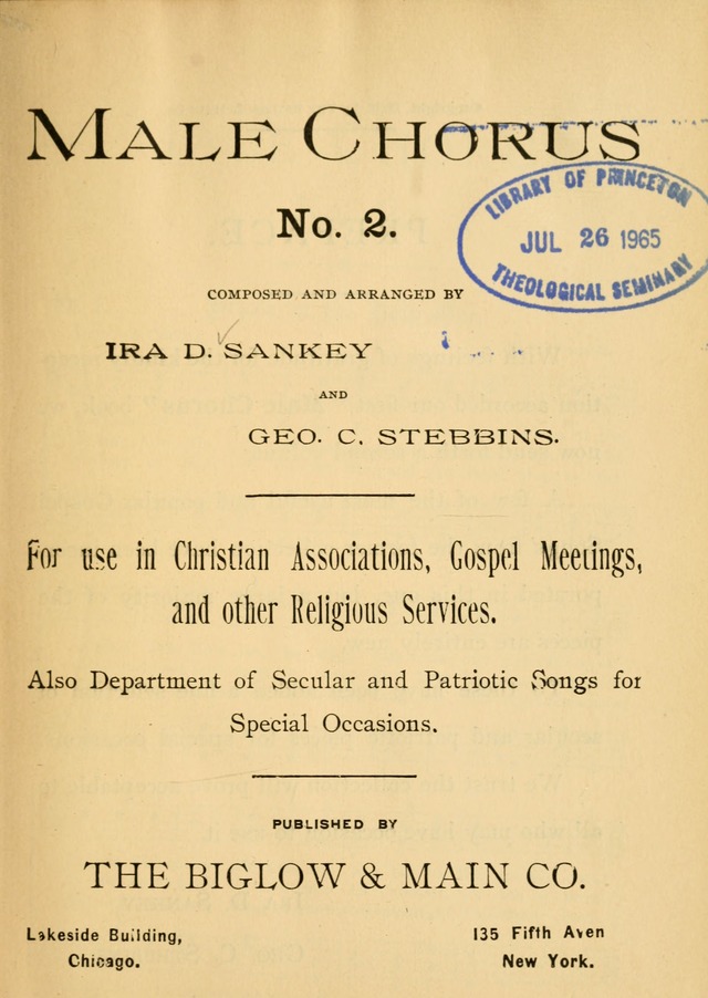 Male Chorus No. 2: for use in Christian associations, gospel meetings, and other religious services page 6