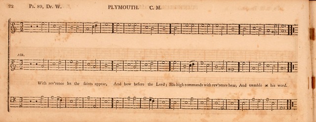 The Middlesex Collection of Church Music: or, ancient psalmody revived: containing a variety of psalm tunes, the most suitable to be used in divine service (2nd ed. rev. cor. and enl.) page 22