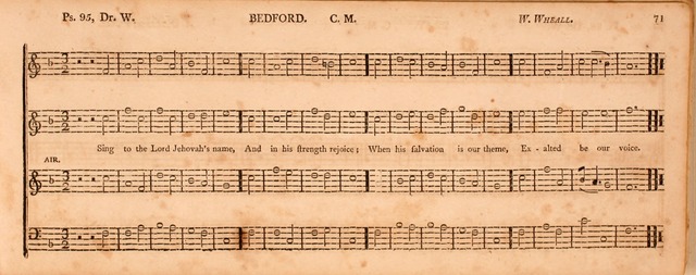 The Middlesex Collection of Church Music: or, ancient psalmody revived: containing a variety of psalm tunes, the most suitable to be used in divine service (2nd ed. rev. cor. and enl.) page 71