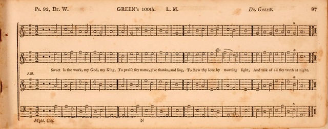 The Middlesex Collection of Church Music: or, ancient psalmody revived: containing a variety of psalm tunes, the most suitable to be used in divine service (2nd ed. rev. cor. and enl.) page 97