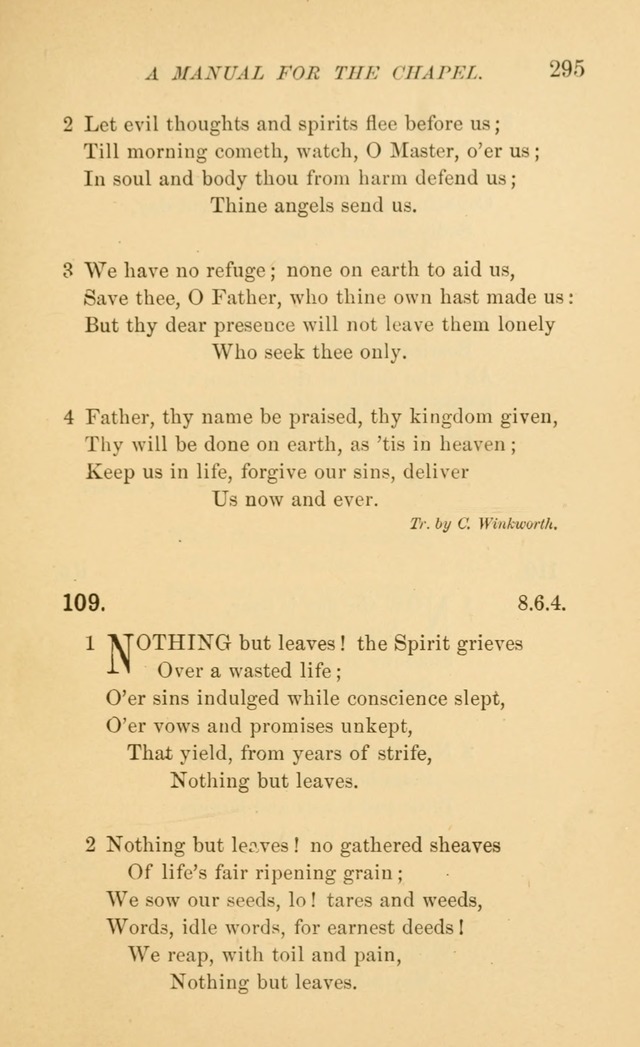Manual for the chapel of Girard College page 304