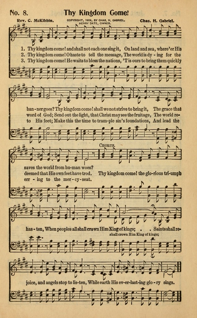 Make Christ King: a selection of high class gospel music for use in general worship and special evangelistic meetings page 8