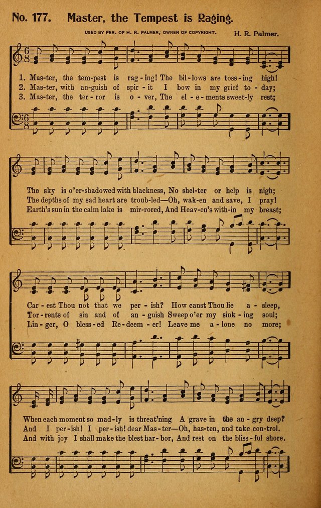 Make Christ King. Combined: a selection of high class gospel hymns for use in general worship and special evangelistic meetings page 179