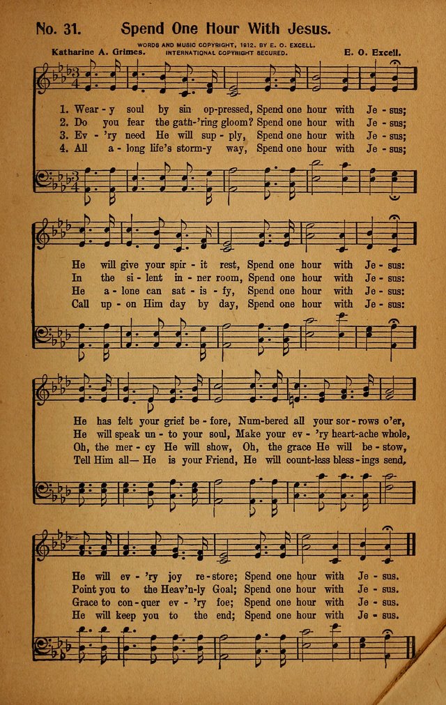 Make Christ King. Combined: a selection of high class gospel hymns for use in general worship and special evangelistic meetings page 32