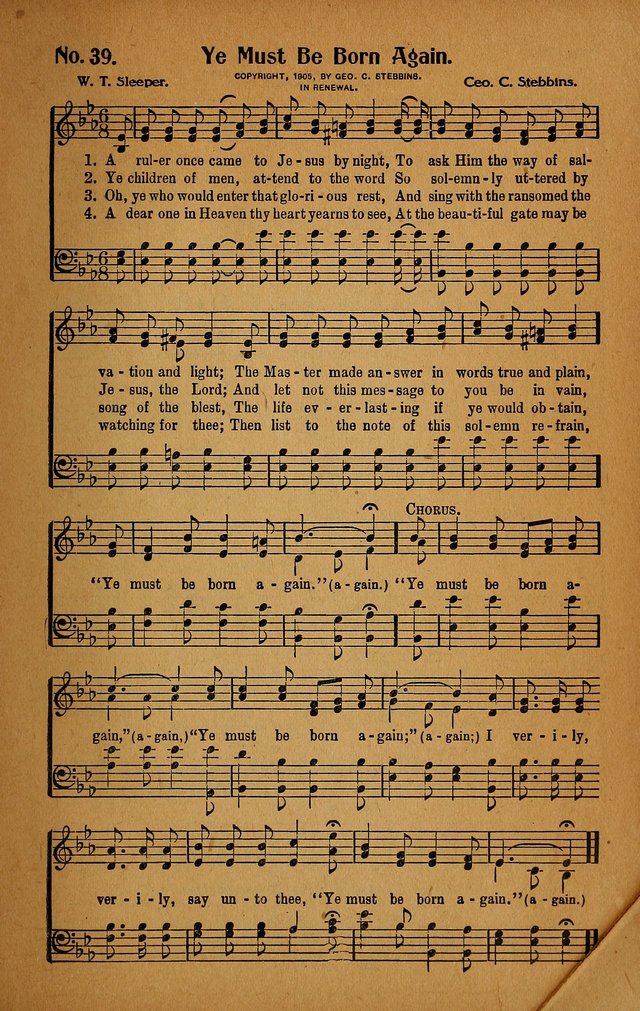 Make Christ King. Combined: a selection of high class gospel hymns for use in general worship and special evangelistic meetings page 40