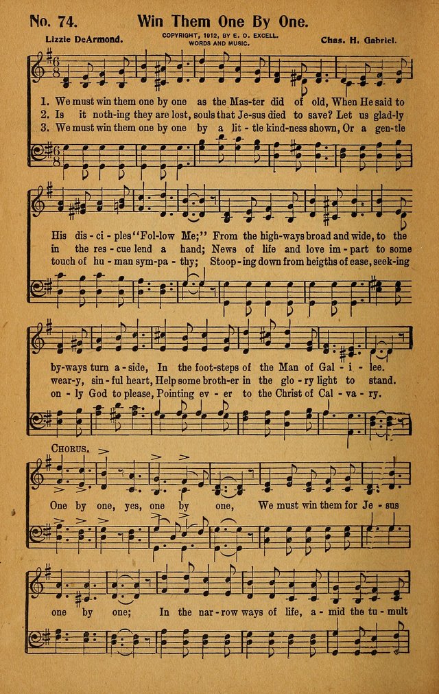 Make Christ King. Combined: a selection of high class gospel hymns for use in general worship and special evangelistic meetings page 75