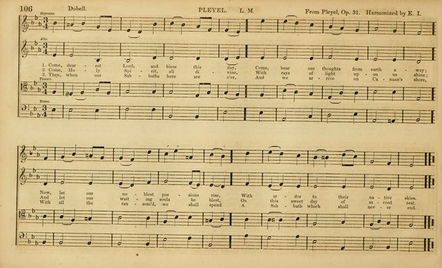 The Mozart Collection of Sacred Music: containing melodies, chorals, anthems and chants, harmonized in four parts; together with the celebrated Christus and Miserere by ZIngarelli page 106