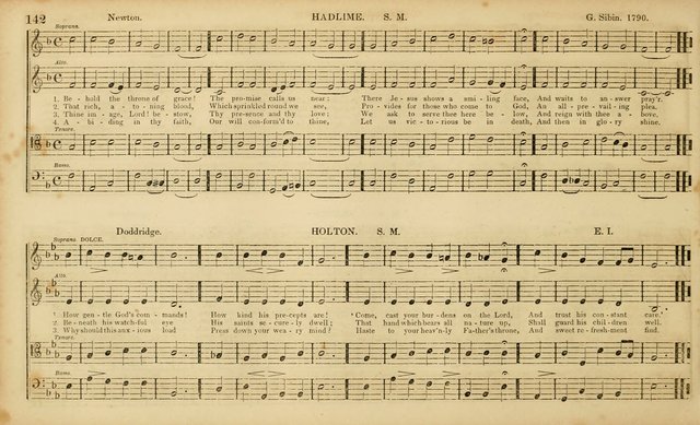 The Mozart Collection of Sacred Music: containing melodies, chorals, anthems and chants, harmonized in four parts; together with the celebrated Christus and Miserere by ZIngarelli page 142