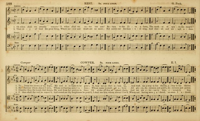 The Mozart Collection of Sacred Music: containing melodies, chorals, anthems and chants, harmonized in four parts; together with the celebrated Christus and Miserere by ZIngarelli page 188