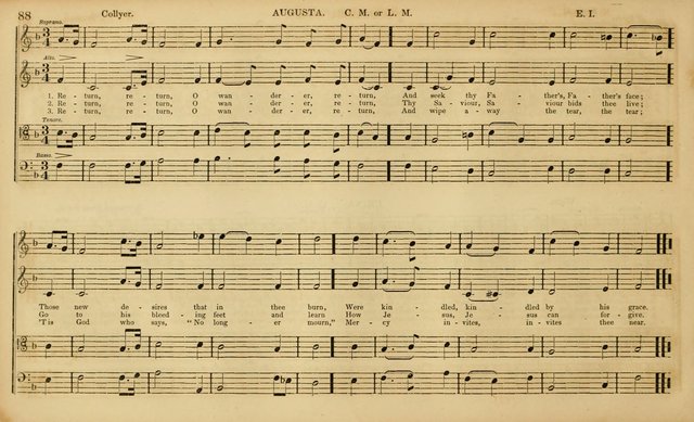 The Mozart Collection of Sacred Music: containing melodies, chorals, anthems and chants, harmonized in four parts; together with the celebrated Christus and Miserere by ZIngarelli page 88