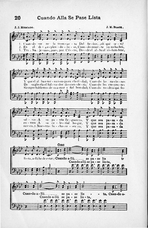 Melodias Evangelicas para el Uso de las Iglesias Evangelicas de Habla Española en Todo el Mundo page 21