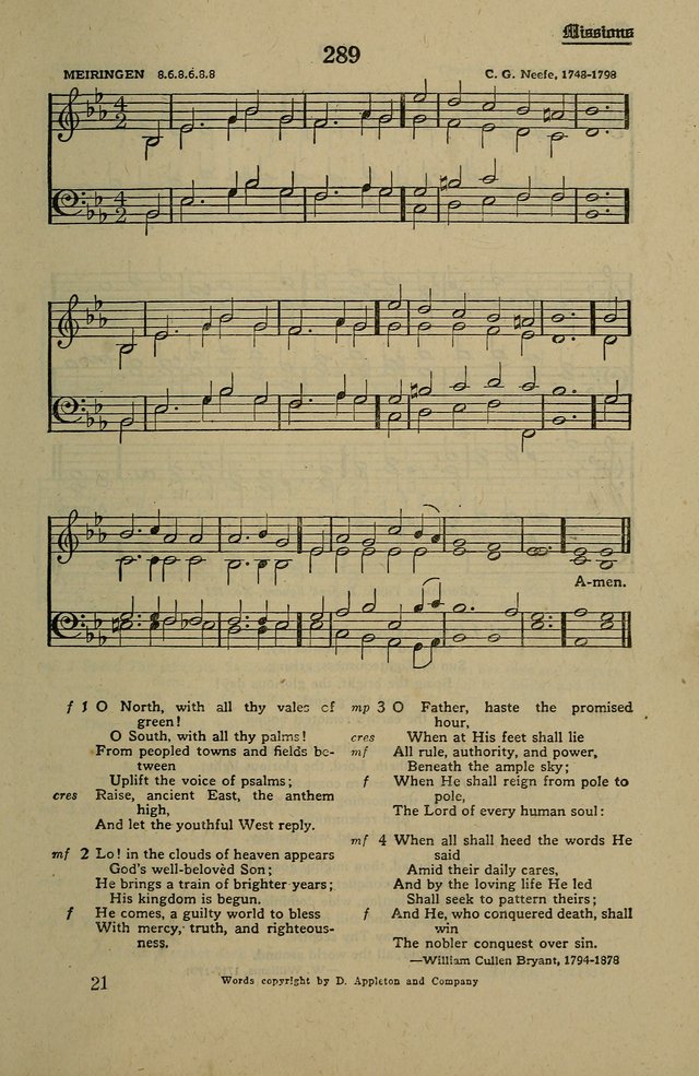 Methodist Hymn and Tune Book: official hymn book of the Methodist Church page 313