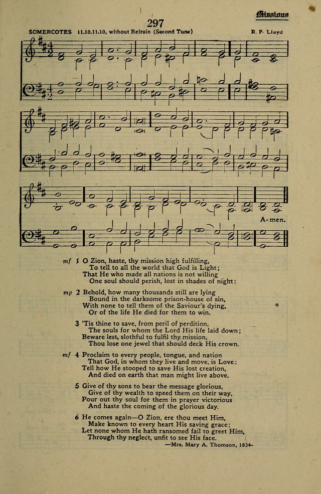 Methodist Hymn and Tune Book: official hymn book of the Methodist Church page 323