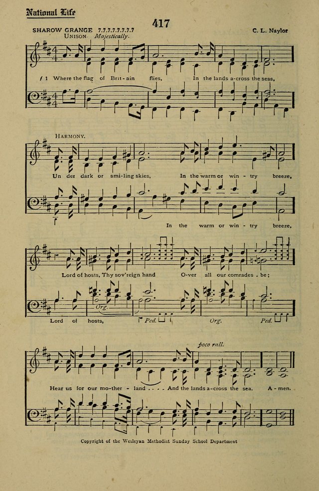 Methodist Hymn and Tune Book: official hymn book of the Methodist Church page 462