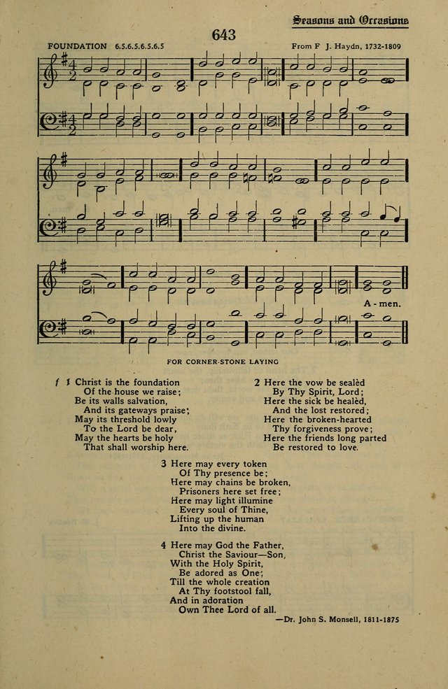 Methodist Hymn and Tune Book: official hymn book of the Methodist Church page 715