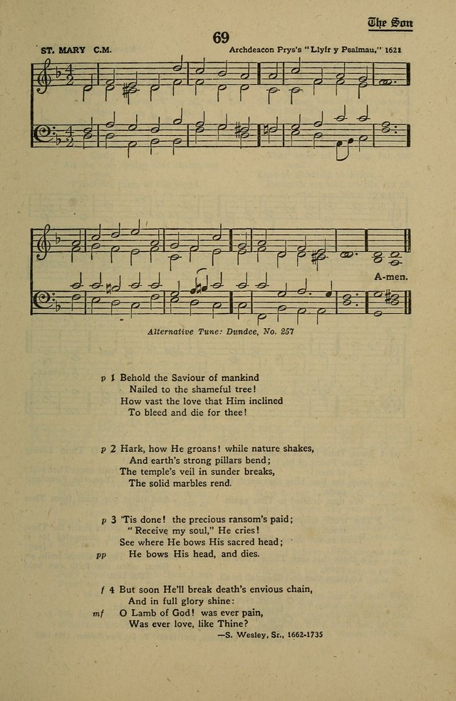 Methodist Hymn and Tune Book: official hymn book of the Methodist Church page 75