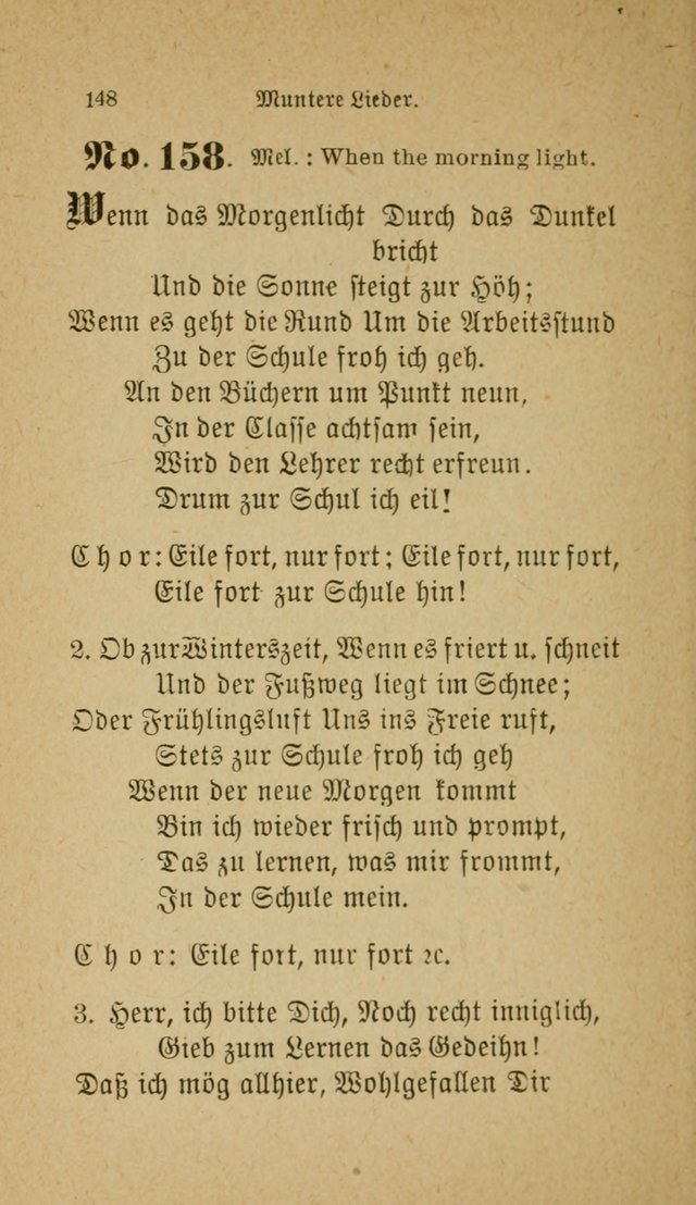 Muntere Lieder: Eine Sammlung der beliebtesten und brauchbarsten Gesänge für Sonntagsschulen und andere christlichen Versammlungen. 3. Aufl. page 153