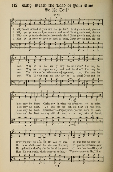 Messages of Love Hymn Book: for Gospel, Sunday School, Special Services and Home Singing page 112