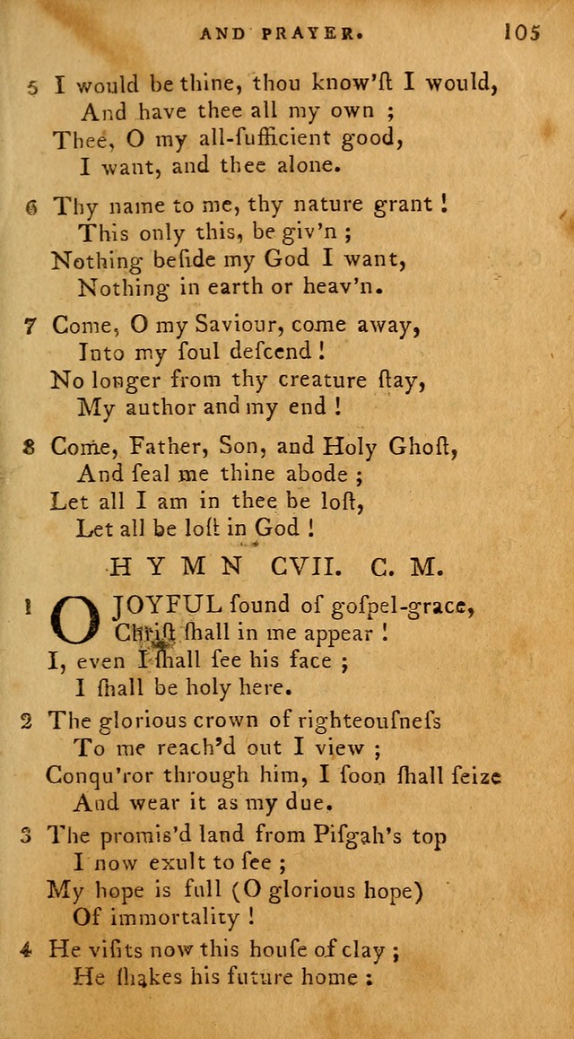 The Methodist Pocket Hymn-book, revised and improved: designed as a constant companion for the pious, of all denominations (30th ed.) page 105
