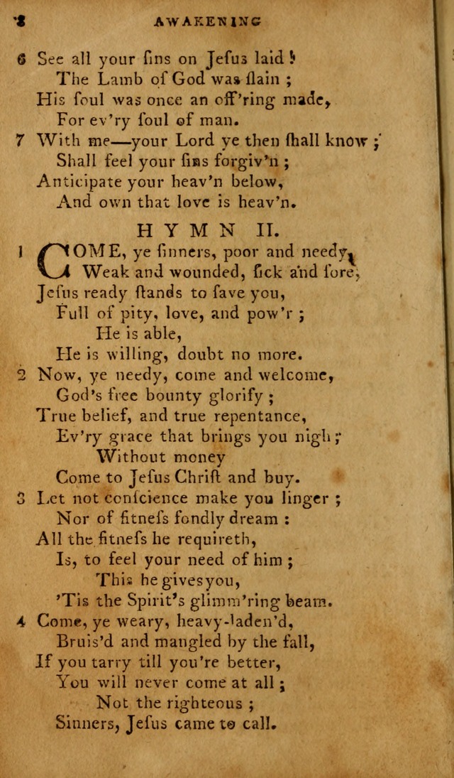 The Methodist Pocket Hymn-book, revised and improved: designed as a constant companion for the pious, of all denominations (30th ed.) page 8