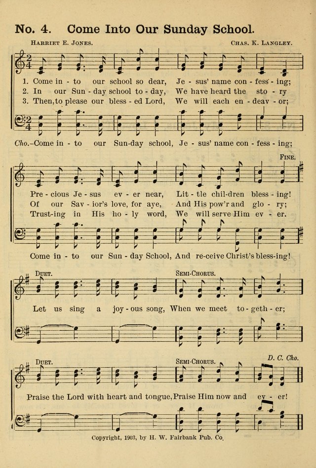 The Message in Song: for use in Sunday schools, young people