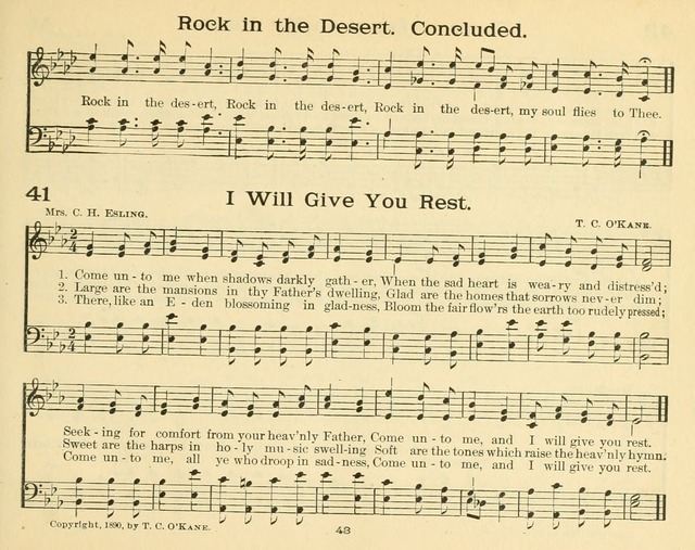 Morning Stars: a collection of sacred hymns and tunes for Sunday schools and other religious gatherings page 48
