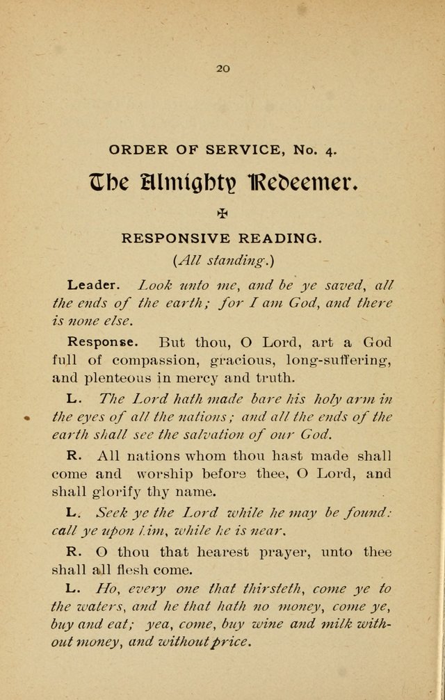Missionary Services and Hymnal: a manual for the use of the Woman