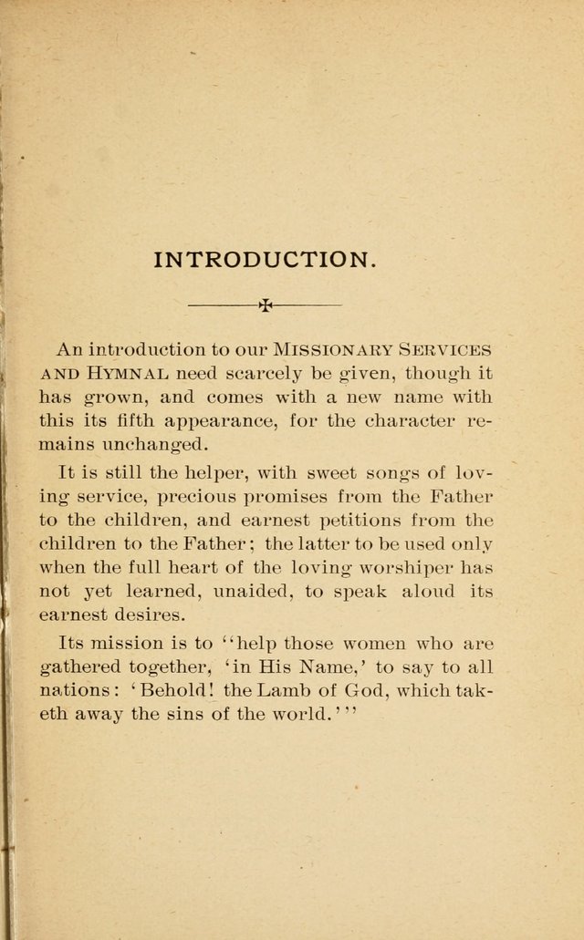 Missionary Services and Hymnal: a manual for the use of the Woman