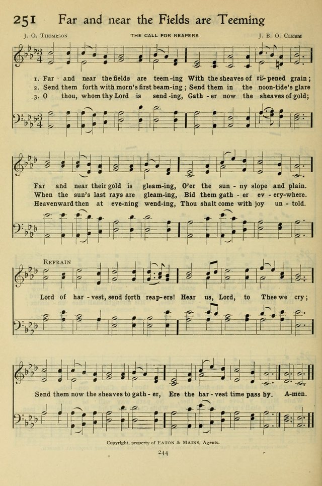 The Methodist Sunday School Hymnal page 257