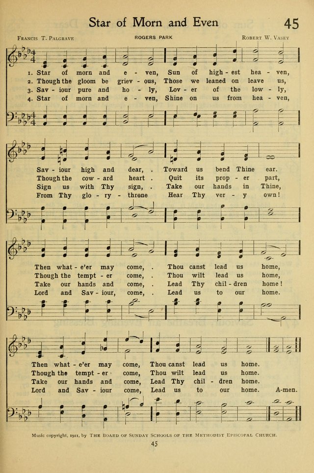 The Methodist Sunday School Hymnal page 58