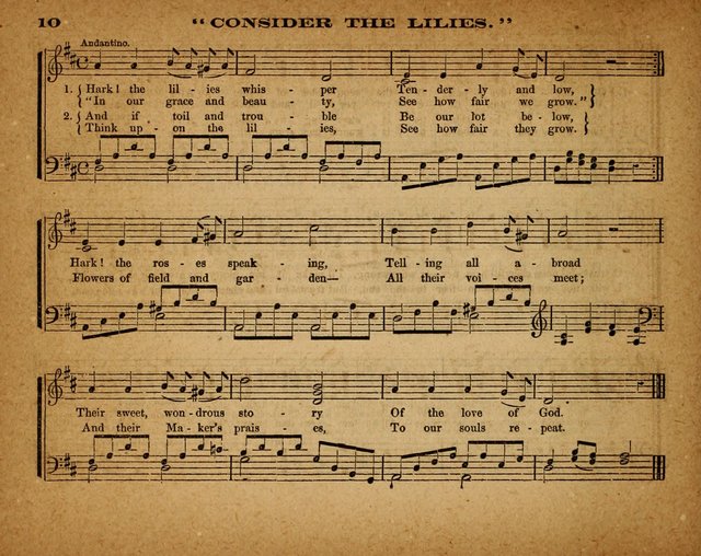 The Morning Stars Sang Together: a book of religious songs for Sunday schools and the home circle page 11