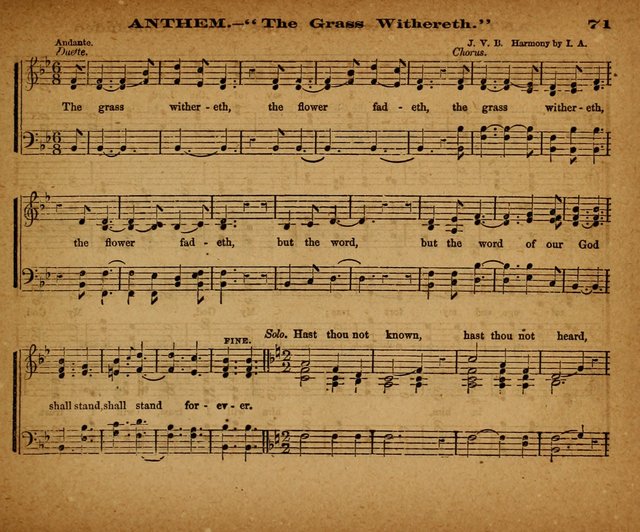 The Morning Stars Sang Together: a book of religious songs for Sunday schools and the home circle page 72