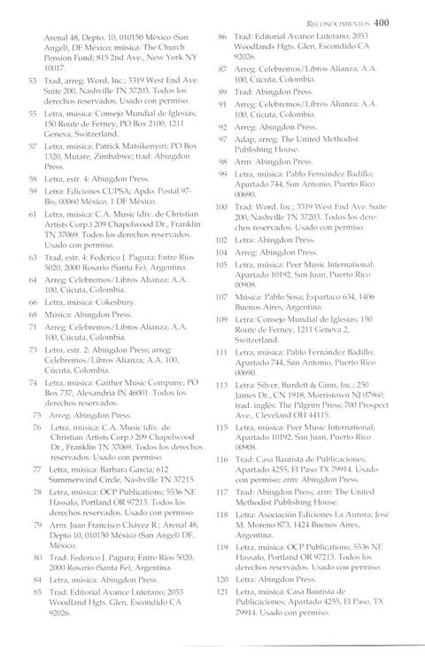 Mil Voces para Celebrar: Himnario Metodista page 589