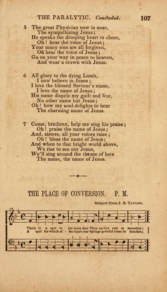The Minstrel of Zion: a book of religious songs, accompanied with appropriate music, chiefly original page 107