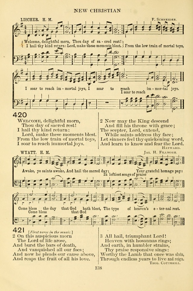 New Christian Hymn and Tune Book page 138