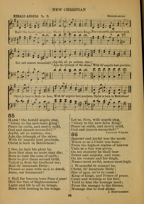 New Christian Hymn and Tune Book page 33