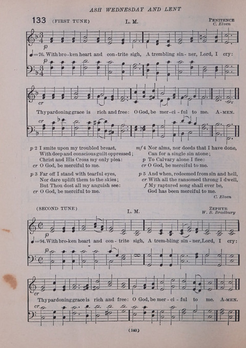 The New Hymnal: as authorized and approved for use by the general convention of the protestant episcopal church in the United States of America in the year of our Lord 1916; together with the ... page 140