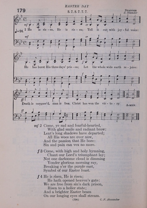 The New Hymnal: as authorized and approved for use by the general convention of the protestant episcopal church in the United States of America in the year of our Lord 1916; together with the ... page 194
