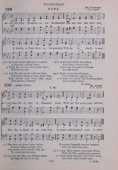 The New Hymnal: as authorized and approved for use by the general convention of the protestant episcopal church in the United States of America in the year of our Lord 1916; together with the ... page 219