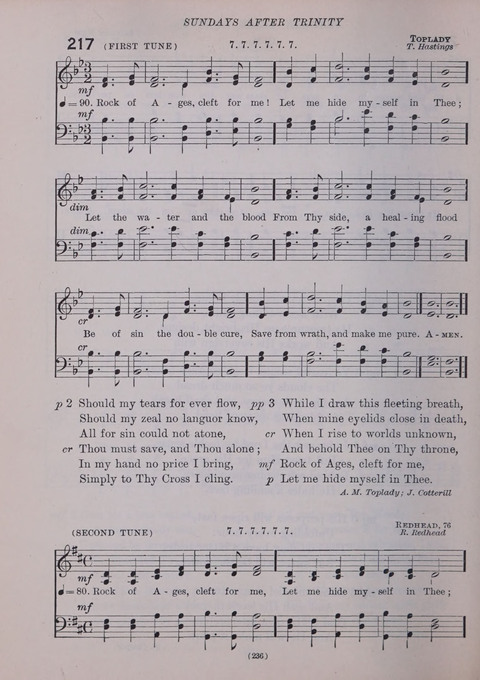 The New Hymnal: as authorized and approved for use by the general convention of the protestant episcopal church in the United States of America in the year of our Lord 1916; together with the ... page 236