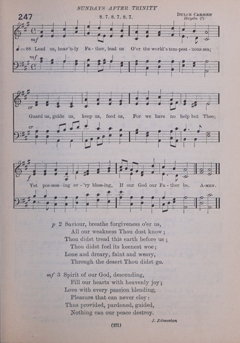 The New Hymnal: as authorized and approved for use by the general convention of the protestant episcopal church in the United States of America in the year of our Lord 1916; together with the ... page 271