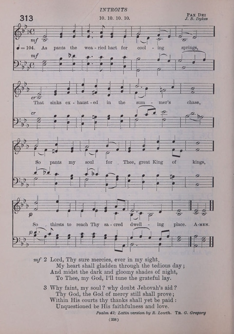 The New Hymnal: as authorized and approved for use by the general convention of the protestant episcopal church in the United States of America in the year of our Lord 1916; together with the ... page 338