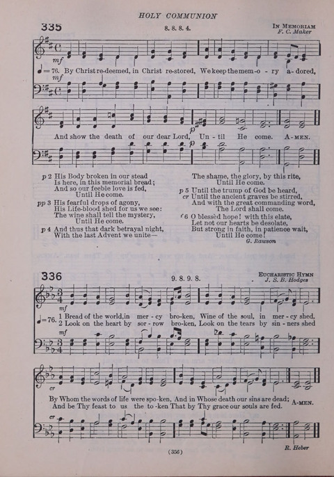The New Hymnal: as authorized and approved for use by the general convention of the protestant episcopal church in the United States of America in the year of our Lord 1916; together with the ... page 356