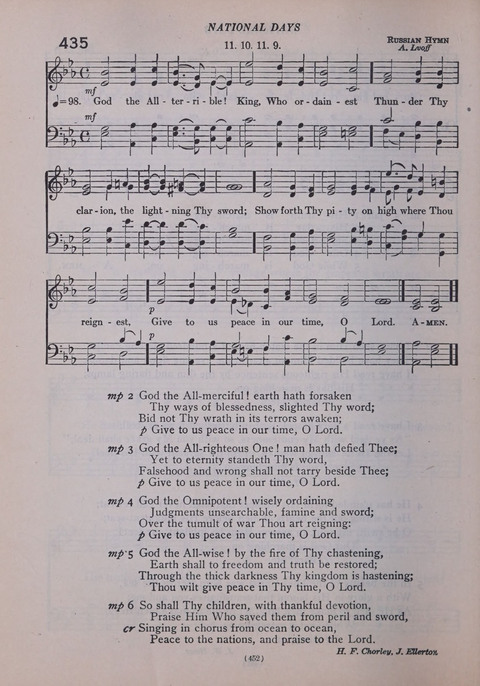 The New Hymnal: as authorized and approved for use by the general convention of the protestant episcopal church in the United States of America in the year of our Lord 1916; together with the ... page 452