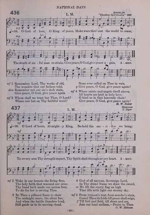 The New Hymnal: as authorized and approved for use by the general convention of the protestant episcopal church in the United States of America in the year of our Lord 1916; together with the ... page 453