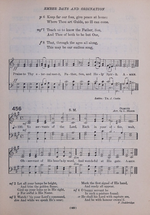 The New Hymnal: as authorized and approved for use by the general convention of the protestant episcopal church in the United States of America in the year of our Lord 1916; together with the ... page 469