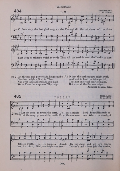 The New Hymnal: as authorized and approved for use by the general convention of the protestant episcopal church in the United States of America in the year of our Lord 1916; together with the ... page 498