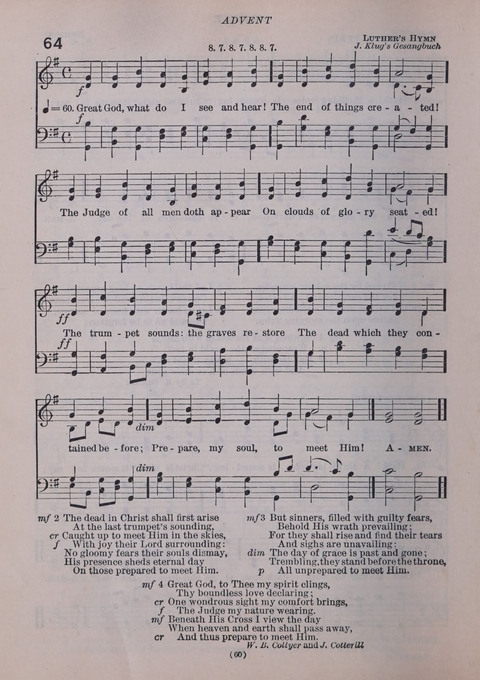 The New Hymnal: as authorized and approved for use by the general convention of the protestant episcopal church in the United States of America in the year of our Lord 1916; together with the ... page 60